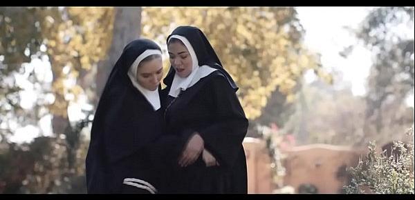  Horny nuns lick pussies after the mass